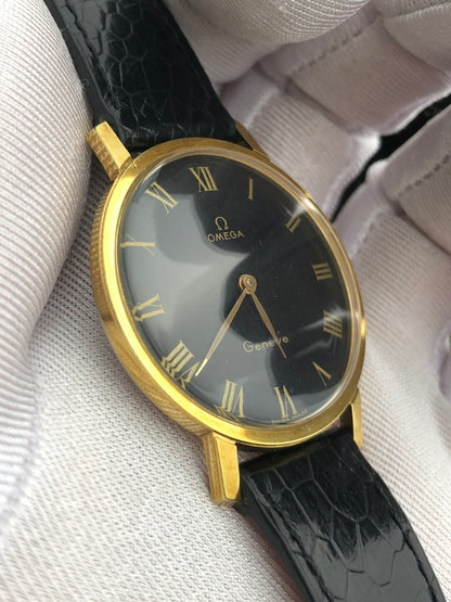 OMEGA GENÈVE BLACK GILTY DIAL REF. 111.0114