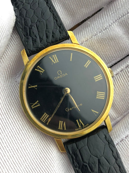 OMEGA GENÈVE BLACK GILTY DIAL REF. 111.0114