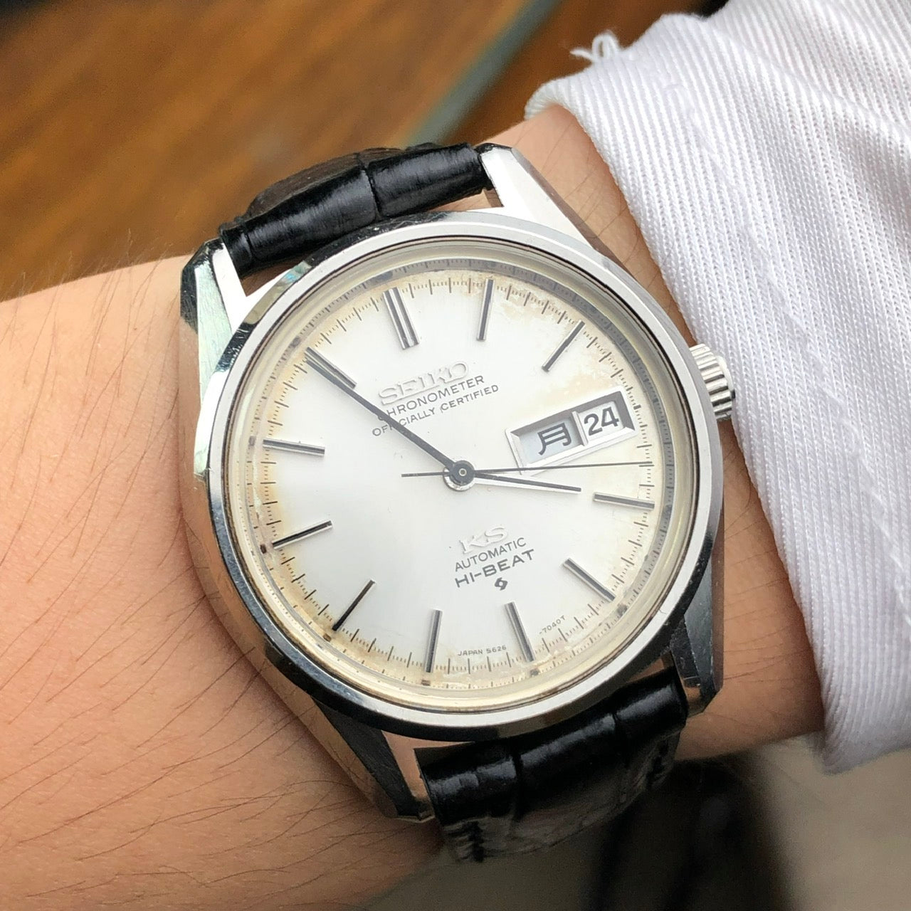 SEIKO KING CHRONOMETER AUTOMATIC HI-BEAT DAY-DATE REF. 5626-7040