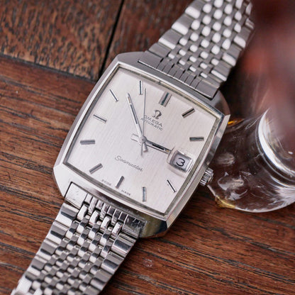 OMEGA SEAMASTER AUTOMATIC LINEN SILVER DIAL REF. 166.042