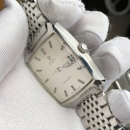 OMEGA SEAMASTER AUTOMATIC LINEN SILVER DIAL REF. 166.042