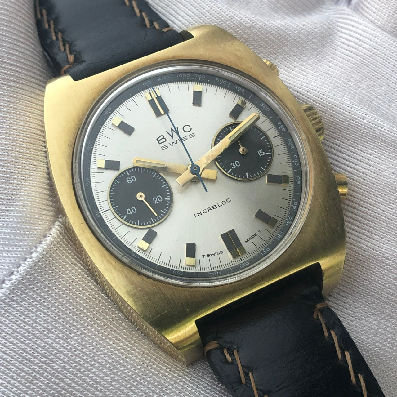 BWC-SWISS VINTAGE PANDA CHRONOGRAPH