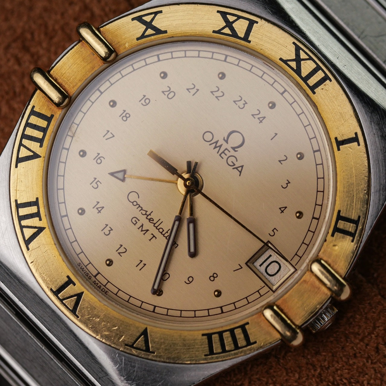 OMEGA CONSTELLATION GMT 18K YELLOW GOLD & STEEL REF. 396.1060