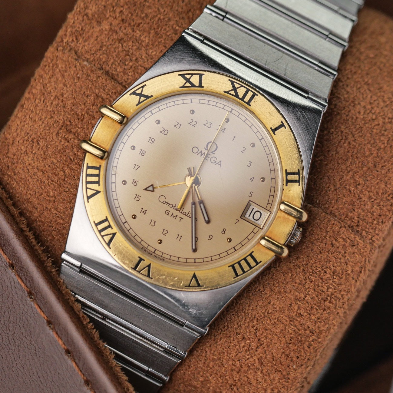 OMEGA CONSTELLATION GMT 18K YELLOW GOLD & STEEL REF. 396.1060
