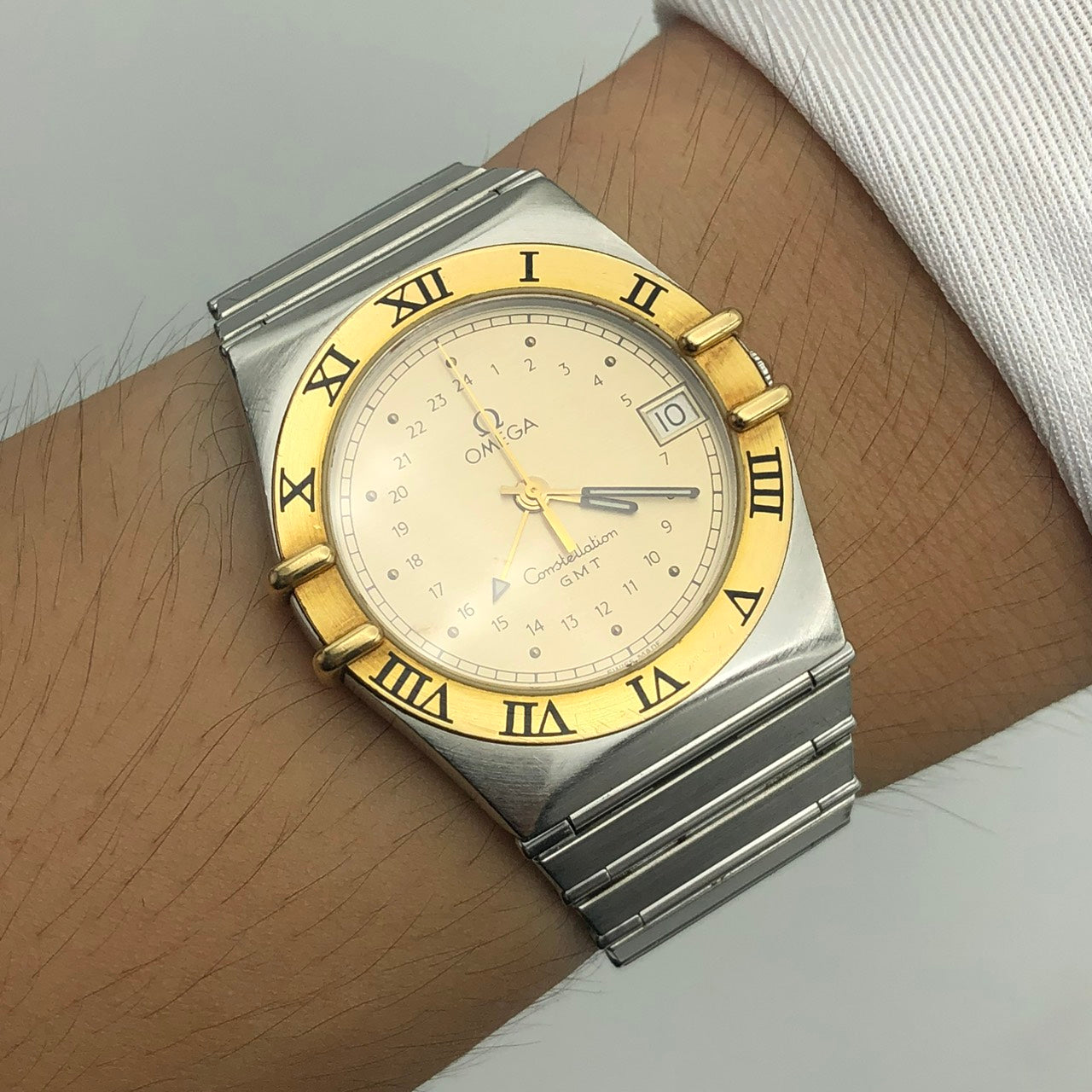 OMEGA CONSTELLATION GMT 18K YELLOW GOLD & STEEL REF. 396.1060