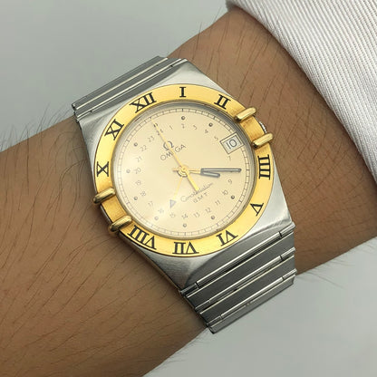 OMEGA CONSTELLATION GMT 18K YELLOW GOLD & STEEL REF. 396.1060