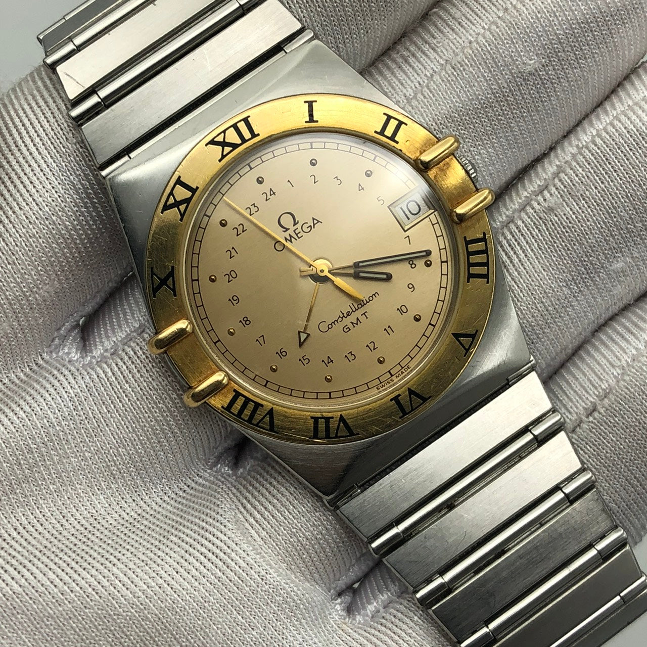 OMEGA CONSTELLATION GMT 18K YELLOW GOLD & STEEL REF. 396.1060
