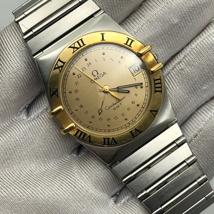 OMEGA CONSTELLATION GMT 18K YELLOW GOLD & STEEL REF. 396.1060