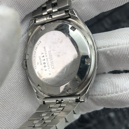 SEIKO LORD MATIC LM DAY-DATE FACETED CRYSTAL BLUE DIAL AUTOMATIC REF. 5606-8060
