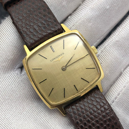 LONGINES FLAGSHIP LINEN GOLD DIAL REF. 4142-1