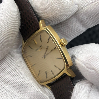 LONGINES FLAGSHIP LINEN GOLD DIAL REF. 4142-1