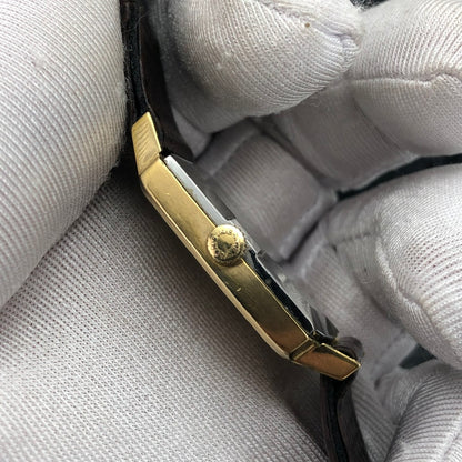 LONGINES FLAGSHIP LINEN GOLD DIAL REF. 4142-1