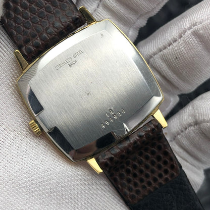 LONGINES FLAGSHIP LINEN GOLD DIAL REF. 4142-1