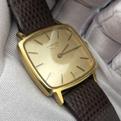 LONGINES FLAGSHIP LINEN GOLD DIAL REF. 4142-1