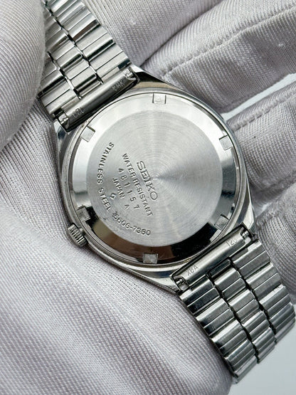 SEIKO LORD MATIC LM AUTOMATIC DAY-DATE FACETED CRYSTAL GREEN DIAL REF. 5606-7360