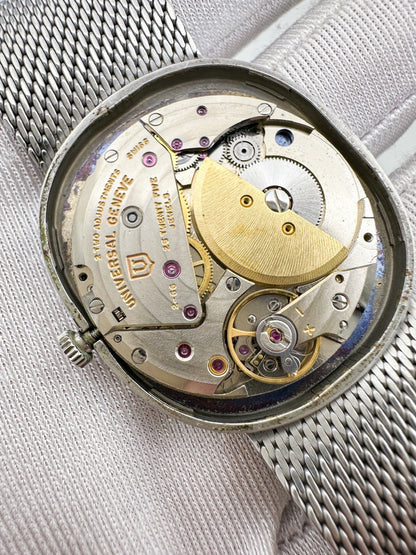 UNIVERSAL GENÈVE GILT SHADOW ULTR-SLIM AUTOMATIC BLUE DIAL REF. 866104