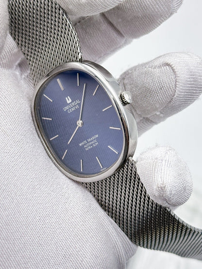 UNIVERSAL GENÈVE GILT SHADOW ULTR-SLIM AUTOMATIC BLUE DIAL REF. 866104