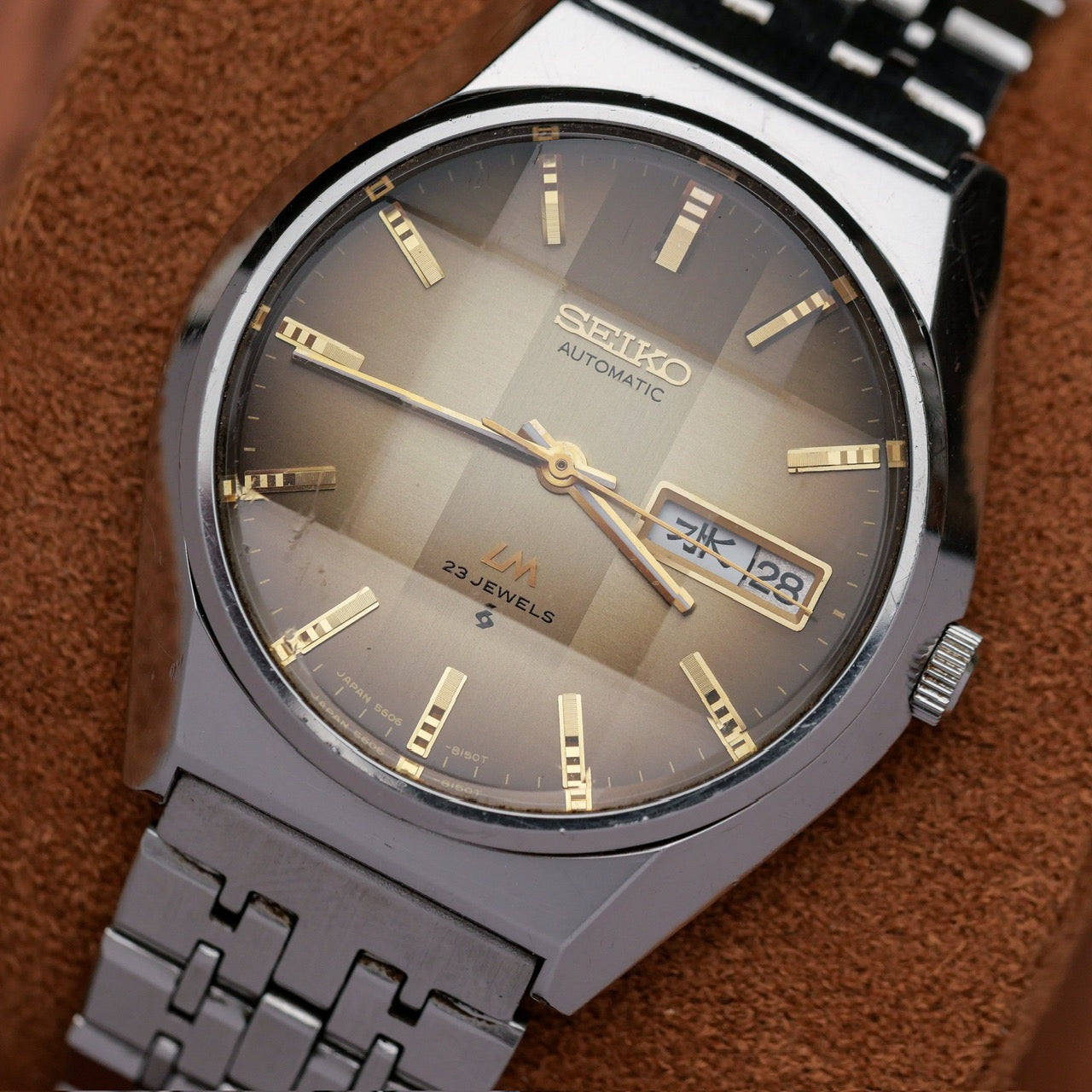 SEIKO LORD MATIC LM AUTOMATIC DAY-DATE FACETED CRYSTAL REF. 5606-8113