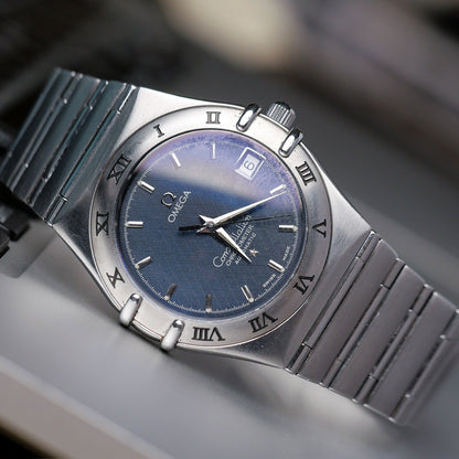 OMEGA CONSTELLATION AUTOMATIC CHRONOMETER BLUE LINEN DIAL REF. 368.1201