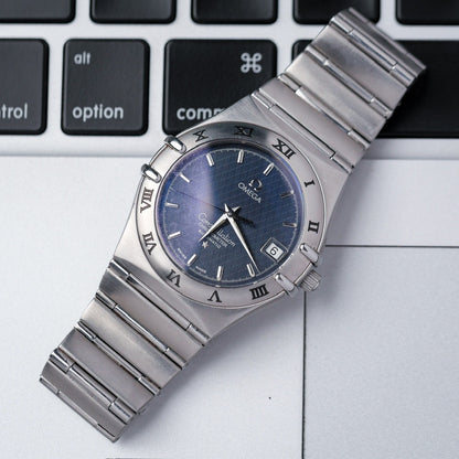 OMEGA CONSTELLATION AUTOMATIC CHRONOMETER BLUE LINEN DIAL REF. 368.1201