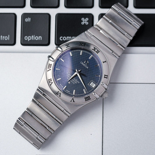 OMEGA CONSTELLATION AUTOMATIC CHRONOMETER BLUE LINEN DIAL REF. 368.1201