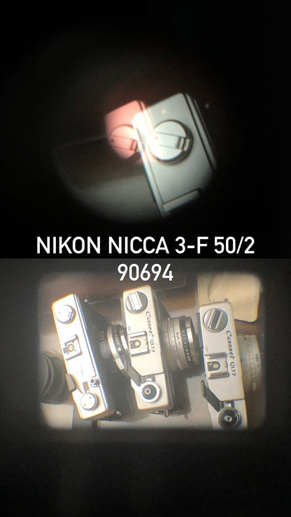 NIKON NICCA 3-F + NIKKOR-H.C 50mm F2 (LEICA M39 MOUNT) RANGEFINDER