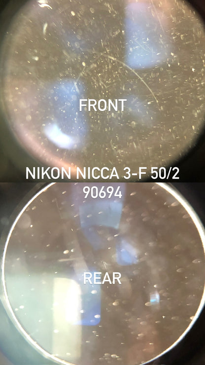 NIKON NICCA 3-F + NIKKOR-H.C 50mm F2 (LEICA M39 MOUNT) RANGEFINDER
