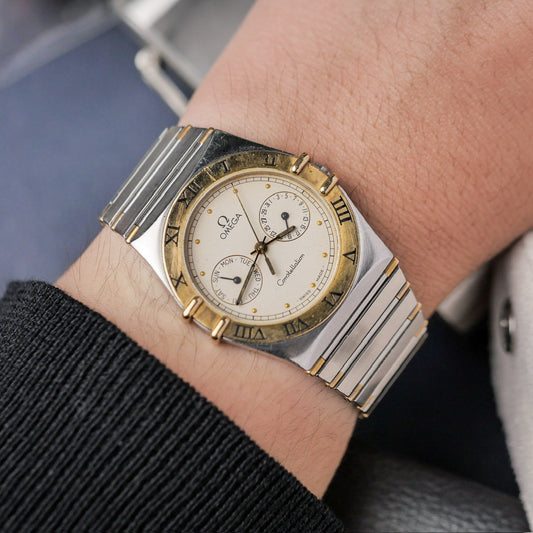 OMEGA CONSTELLATION DAY-DATE 18K YELLOW GOLD & STEEL REF. 396.1080