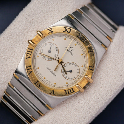 OMEGA CONSTELLATION DAY-DATE 18K YELLOW GOLD & STEEL REF. 396.1080