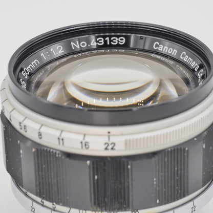 CANON 50MM 1:1,2 F1,2 LTM (LEICA M39) SUPER FAST